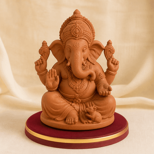 Eco-friendly clay Ganesh idol
